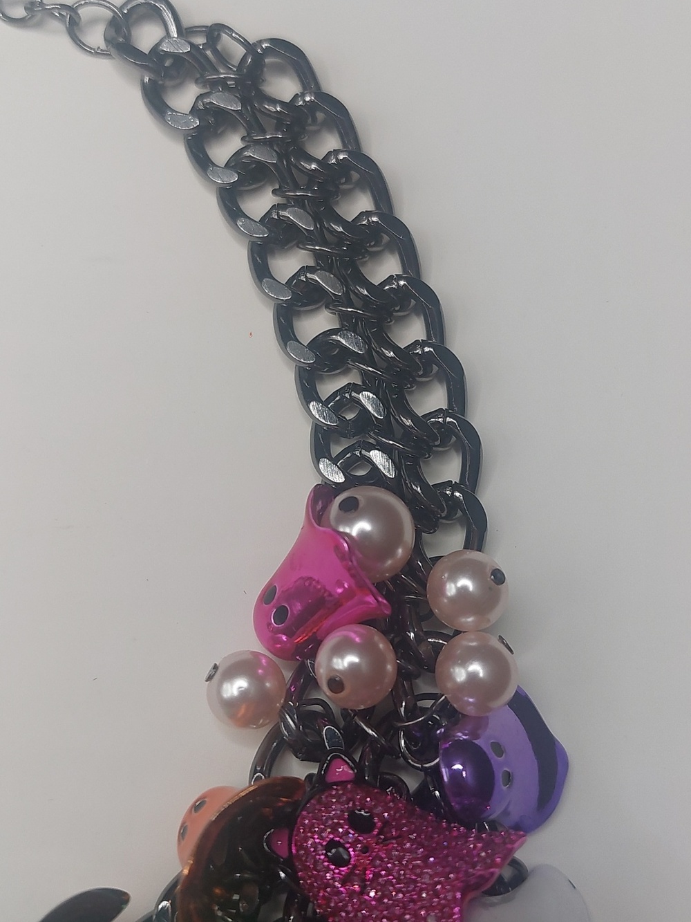 Betsey Johnson Halloween Colorful Ghosts Chunky Bib Statement Necklace - Picture 11 of 16